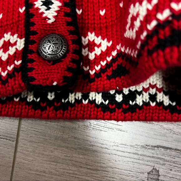 L.L. bean fair isle cardigan sweater M - Picture 4 of 6